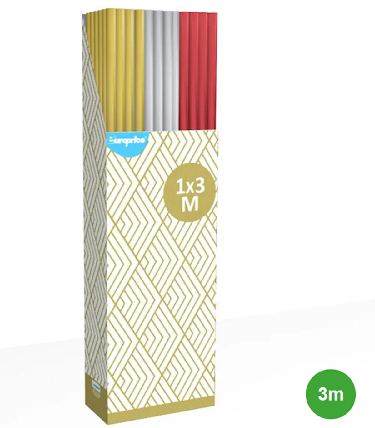 PACKAGING PAPER GOLD 100 X 300 3 VARIETIES - PACKAGING AND BATTERIES