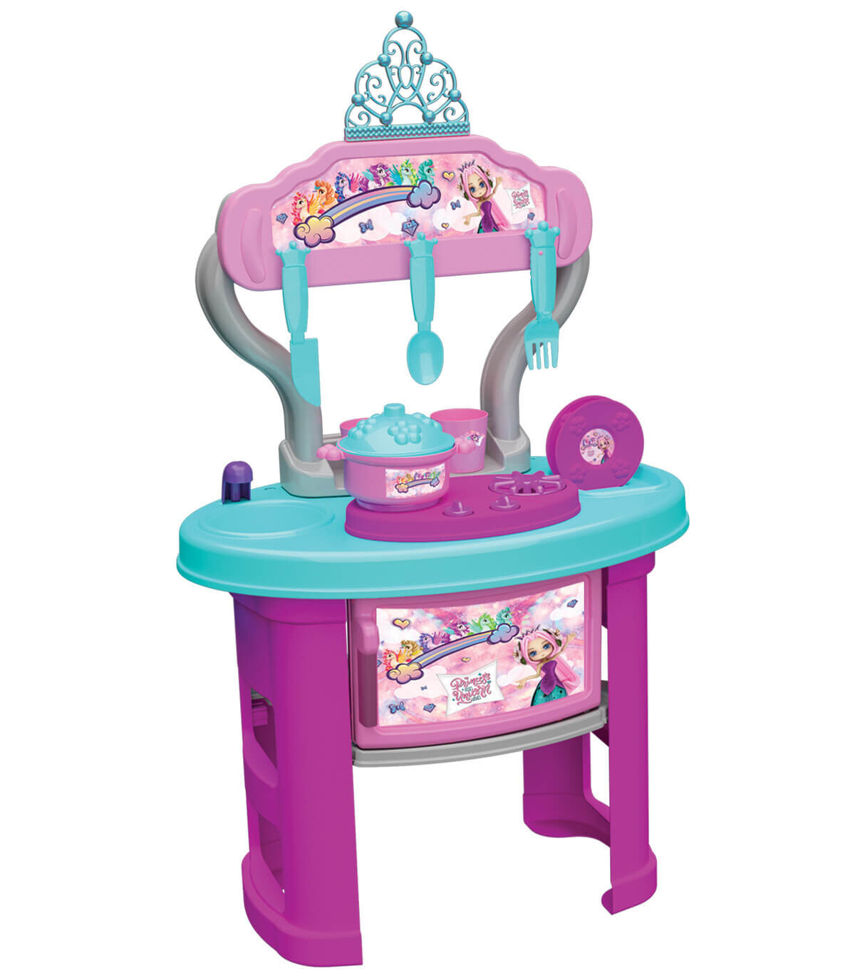 LARGE PRINCESS KITCHEN SET WITH OVEN 19 PIECES - KITCHENS, SERVICES AND FOOD