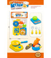 KITCHEN SET WITH SCALE, HOB, POT AND VEGETABLES