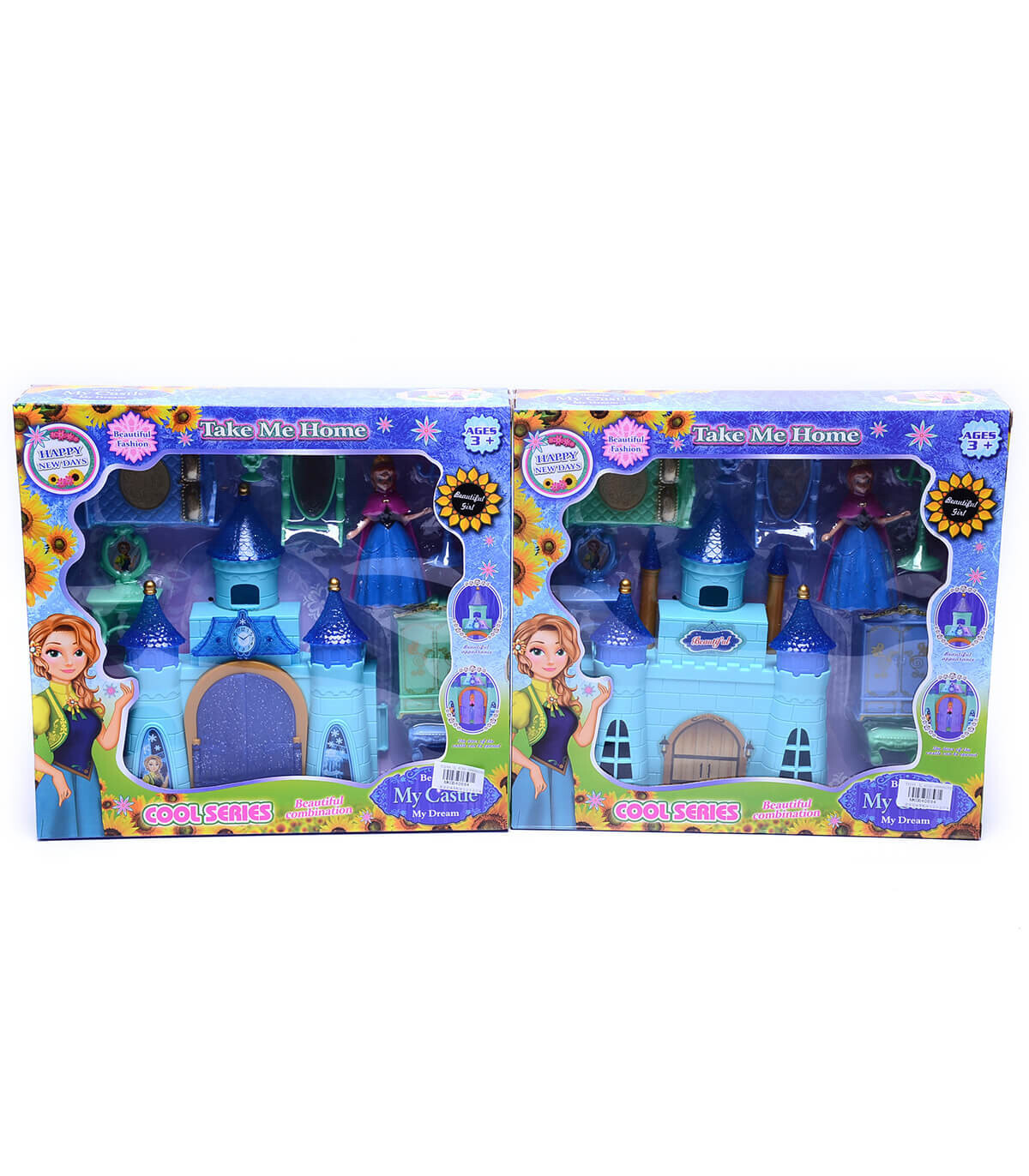 ICE KINGDOM FROZEN CASTLE SET WITH PRINCESS - HOUSES FOR DOLLS AND SETS