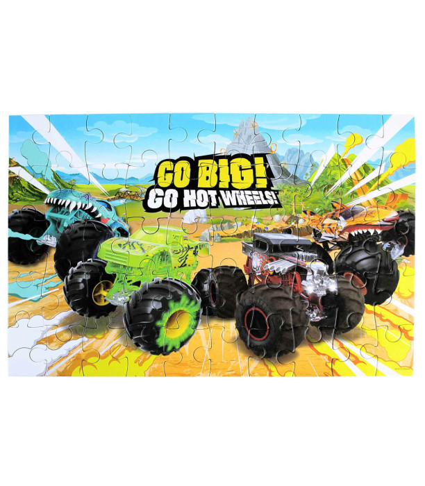 HOT WHEELS MONSTER TRUCKS 50 PIECE PUZZLE - PUZZLES AND CUBES