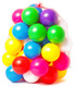 COLORED PLASTIC BALLS 40 PIECES 8 CM - BALLS