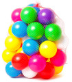 COLORED PLASTIC BALLS 40 PIECES 8 CM