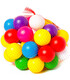 COLORED PLASTIC BALLS 40 PIECES 7 CM - BALLS