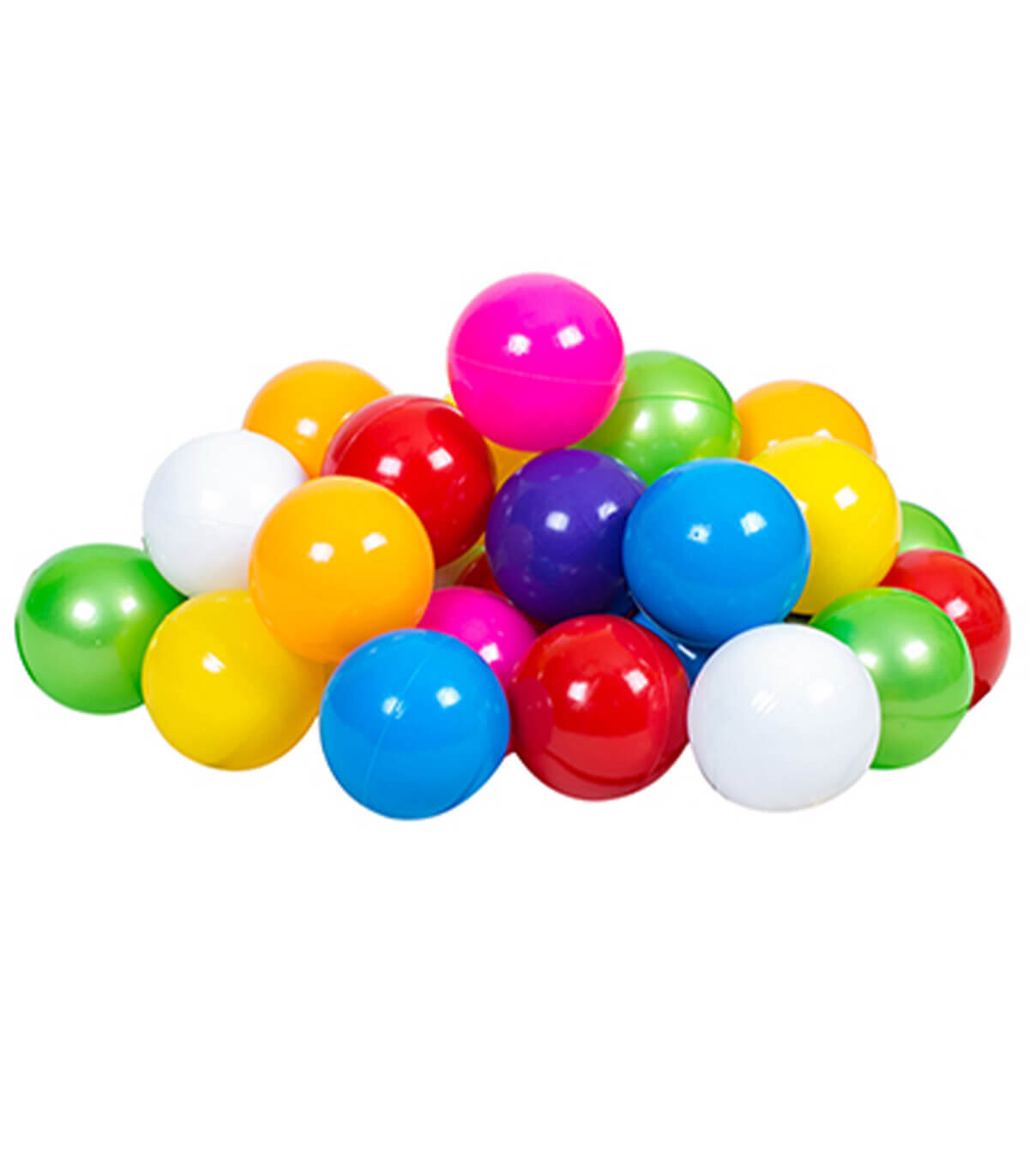 PLASTIC COLORED BALLS 50 PIECES 6 CM - BALLS