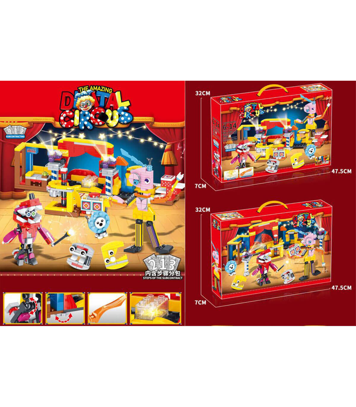 CONSTRUCTOR CIRCUS 455 PARTS - BUILDING BLOCKS, SORTERS AND RINGS