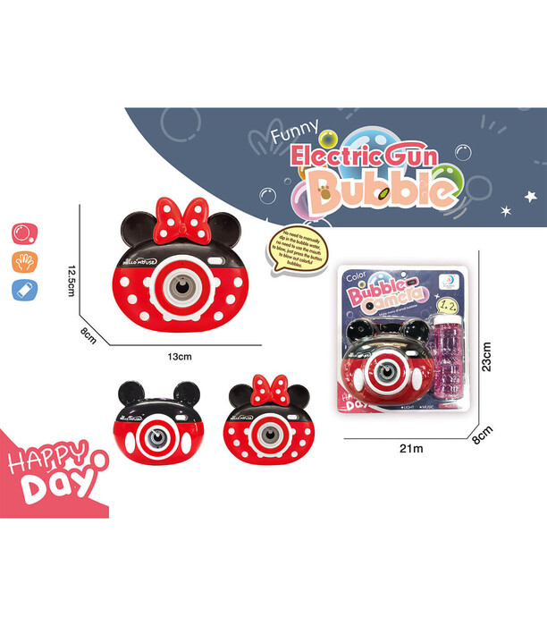 MICKEY MOUSE SOAP BALLOONS GUN CAMERA - SOAP BUBBLES