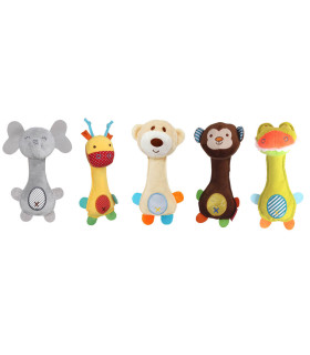 PLUSH RATTLE ANIMALS 5 TYPES - BABY PLUSH