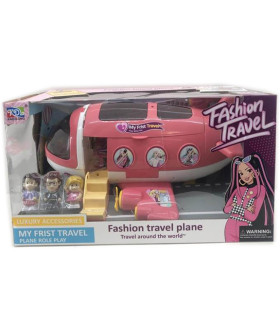 LARGE PLANE SET WITH 3 DOLLS - HOUSES FOR DOLLS AND SETS