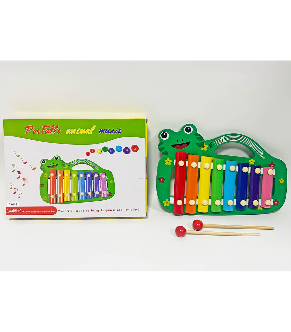 FROG SHAPED WOODEN XYLOPHONE TOY - WOODEN