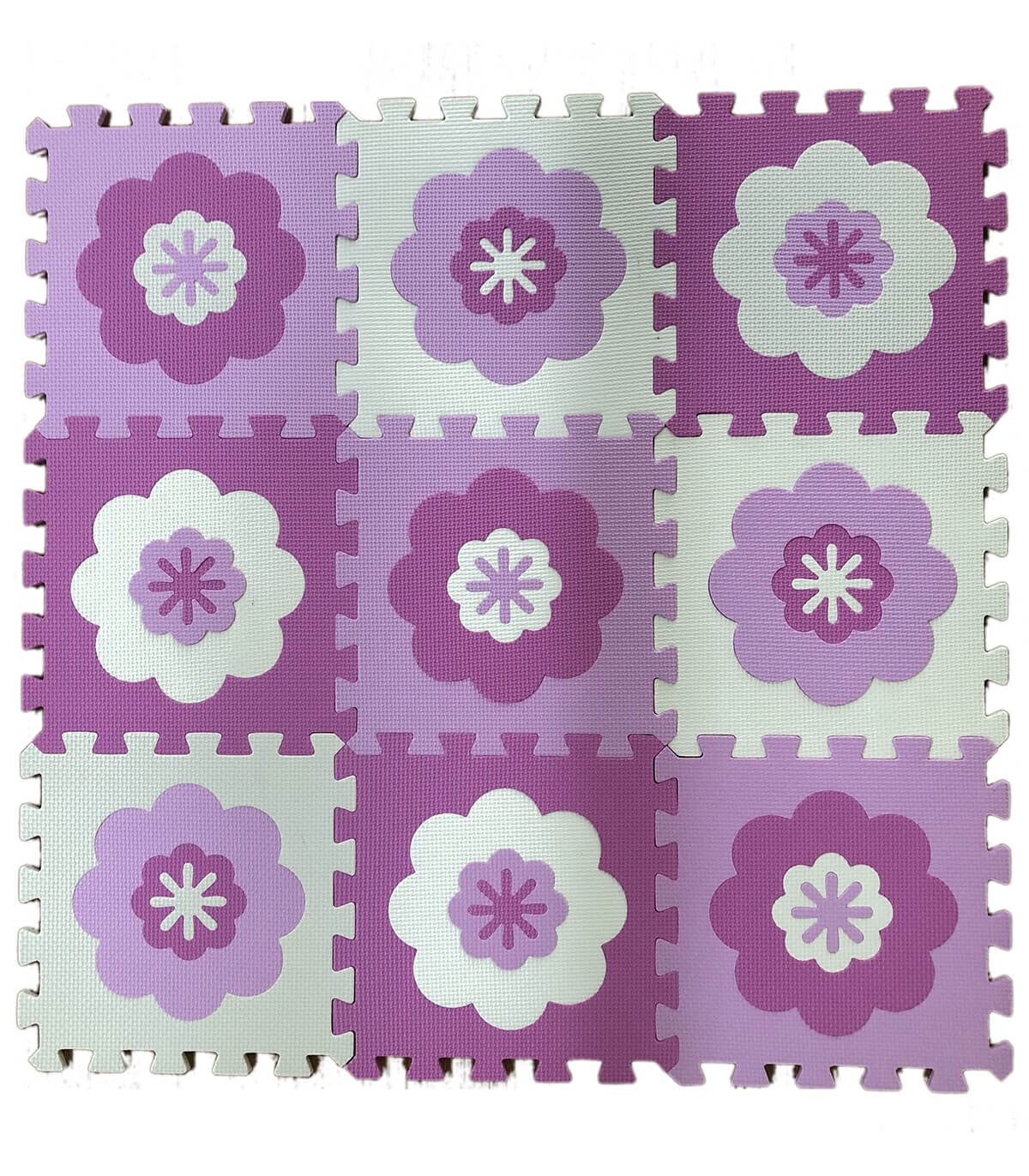 PUZZLE RUBBER CARPET FLOWERS 9 PIECES - PUZZLES AND CUBES