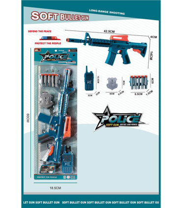 CHILDREN'S CARDBOARD POLICE ASSIGNMENT KIT - MACHINES AND RIFLES