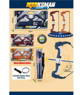 CHILDREN'S LARGE BOW WITH QUIVER AND ARROWS IN BOX - SABERS, SWORDS AND BOWS