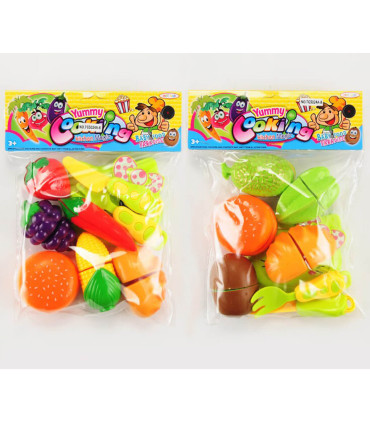 CHILDREN'S FRUITS AND VEGETABLES FOR CUTTING WITH A BURGER IN A BAG - KITCHENS, SERVICES AND FOOD