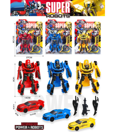 TRANSFORMERS SUPER ROBOTS WITH WEAPON 3 COLORS - Transformers Figures