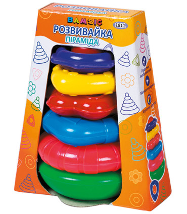 BABY PYRAMID IN AN OPEN BOX - BUILDING BLOCKS, SORTERS AND RINGS