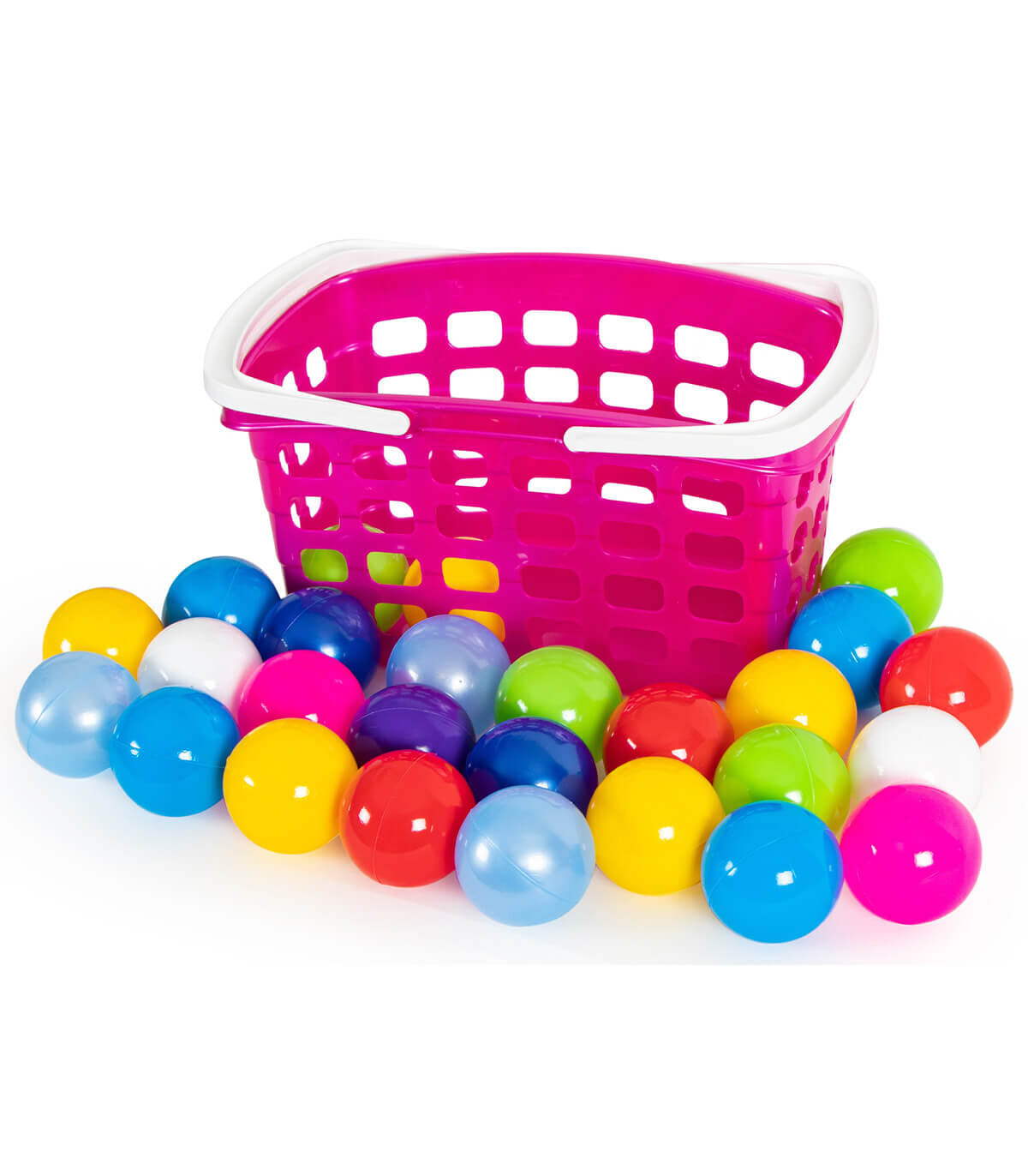 CHILDREN'S LARGE BASKET WITH BALLS 4 COLORS - KITCHENS, SERVICES AND FOOD