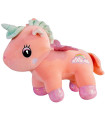 PLUSH UNICORN WITH EMBROIDERED RAINBOW 25 CM 4 COLORS