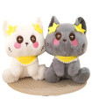 PLUSH KITTEN WITH NECKERCHIEF 23 CM 2 COLORS