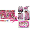 MUSICAL DOLL BABY WITH BASKET 30 CM IN BAG