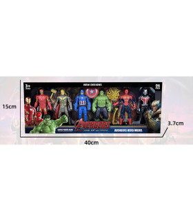 KIDS SET 6 FIGURES SUPERHEROES WITH WEAPONS - Heroes