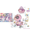 CHILDREN'S PLAYSET WITH A WASHABLE BUNNY, BATHTUB, AND SHELL HOUSE