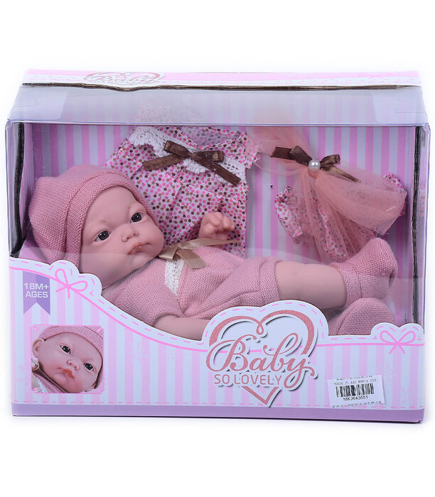 REALISTIC RUBBER BABY DOLL WITH KNITTED CLOTHES - BABIES