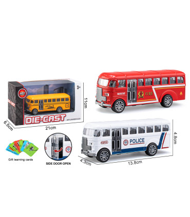 METAL RETRO BUS IN A BOX, 3 TYPES - METAL