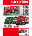 CHILDREN'S LOCOMOTIVE-CAR CARRIER WITH A CART AND A RAMP WITH A LAUNCHER