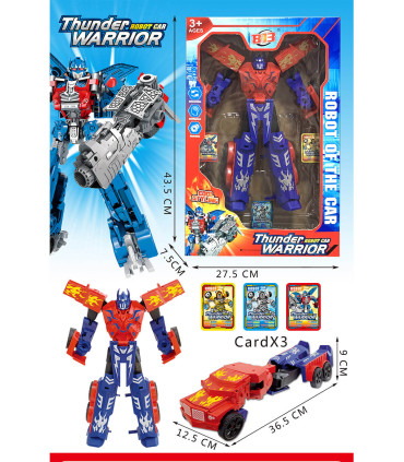 BIG TRANSFORMERS ROBOT THUNDER WARRIOR WITH CARDS 3 COLORS - Transformers Figures