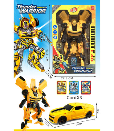 BIG TRANSFORMERS ROBOT THUNDER WARRIOR WITH CARDS 3 COLORS - Transformers Figures