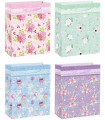 JUMBO GIFT BAG WITH FLOWERS AND LACE 70x50x20