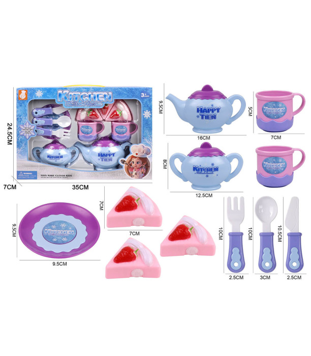 CHILDREN'S TEA SET WITH CAKE IN A BOX - KITCHENS, SERVICES AND FOOD