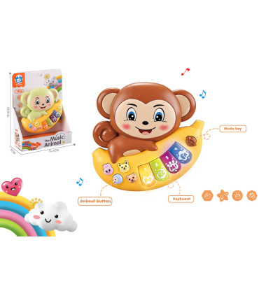 BABY MUSICAL PIANO-MONKEY IN OPEN BOX - Musical