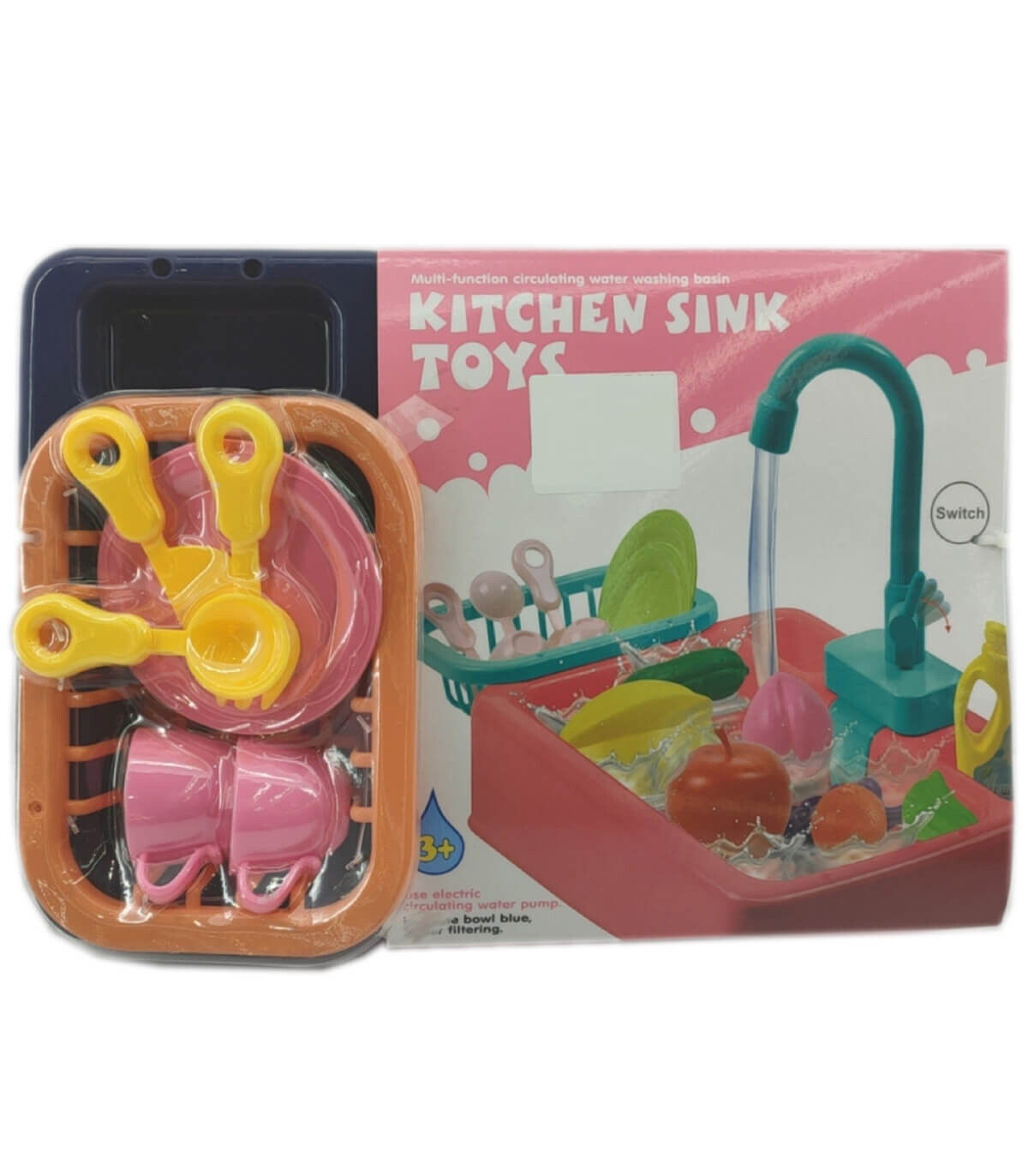 CHILDREN'S SINK WITH RUNNING WATER AND KITCHEN UTENSILS - KITCHENS, SERVICES AND FOOD
