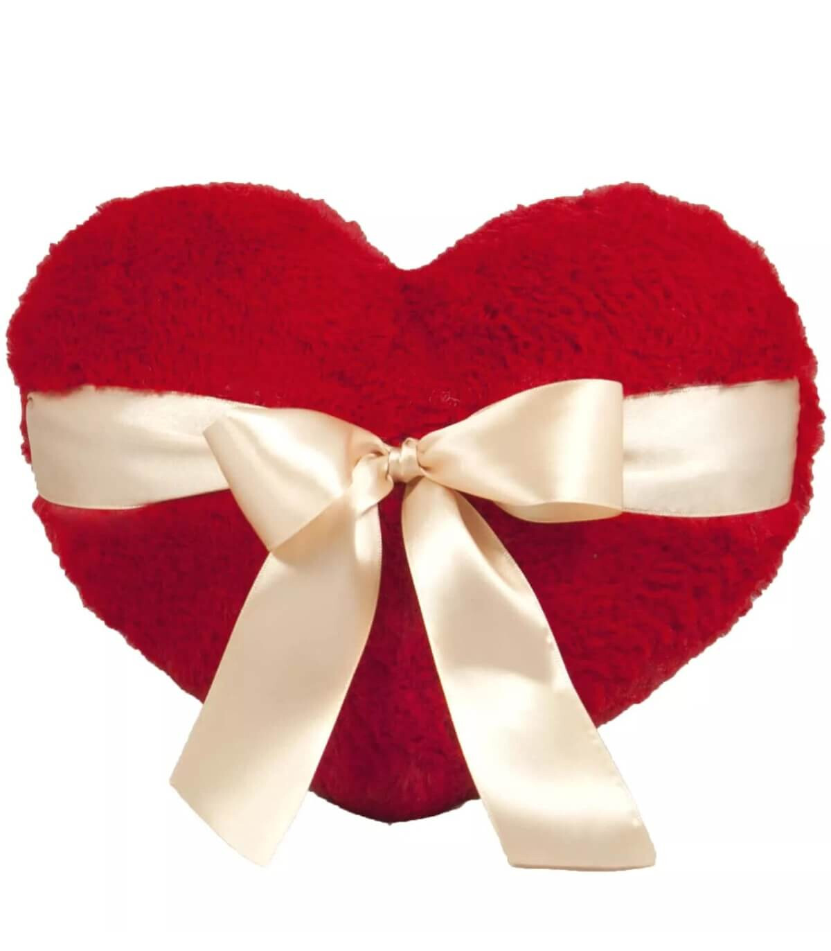 PLUSH HEART WITH RIBBON 36 CM - VALENTINE'S DAY AND CHRISTMAS