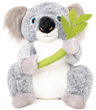 PLUSH KOALA WITH BAMBOO 2 COLORS 40 CM - Medium