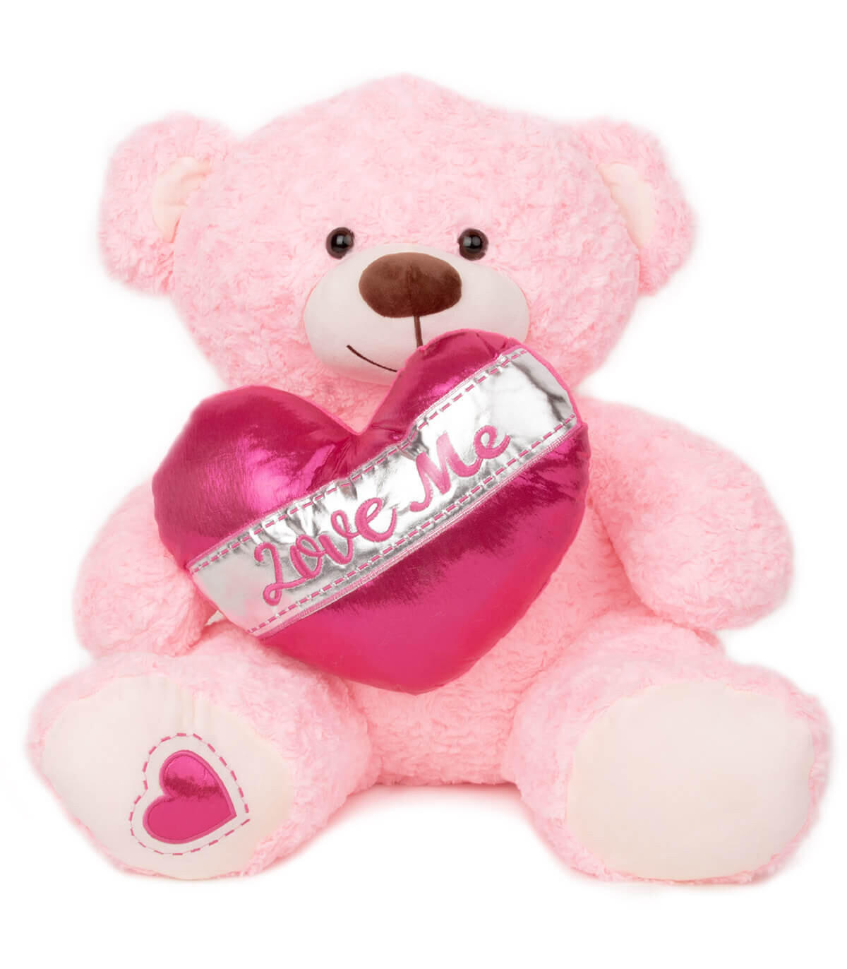 PLUSH BEAR WITH HEART 2 COLORS 40 CM - Medium