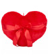 PLUSH HEART WITH RED RIBBON 36 CM - VALENTINE'S DAY AND CHRISTMAS