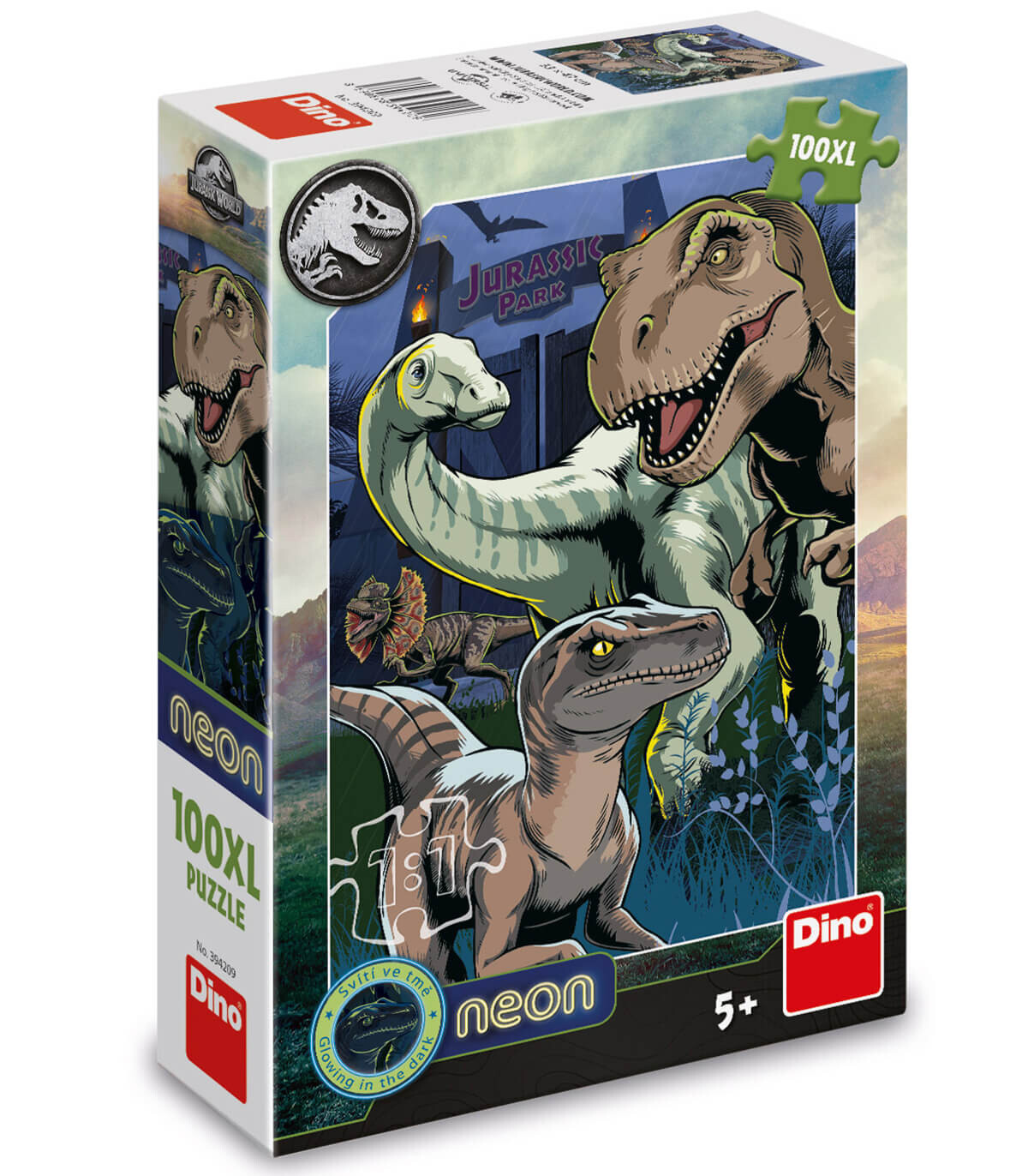 JURASSIC WORLD CHILDREN'S PUZZLE 100 XL PIECES NEON - PUZZLES AND CUBES