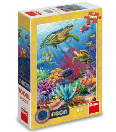 CHILDREN'S PUZZLE UNDERWATER 100 XL PIECES NEON - PUZZLES AND CUBES
