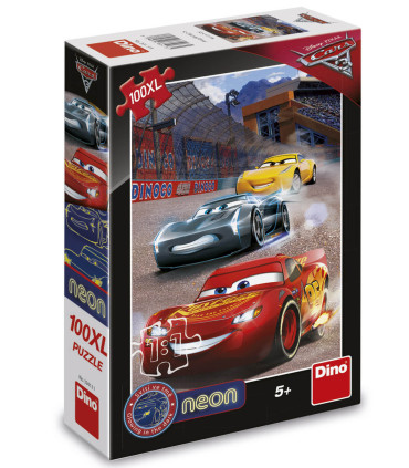 CHILDREN'S PUZZLE CARS 100 XL PIECES NEON - PUZZLES