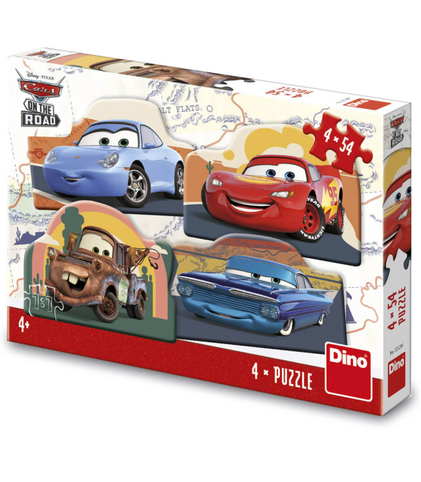 CHILDREN'S PUZZLE CARS 4X54 PIECES - PUZZLES AND CUBES