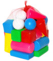 CHILDREN'S SMALL CONSTRUCTOR WITH BALLS IN A NET
