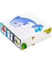 CHILDREN SMALL CUBE PUZZLE SEA ANIMALS