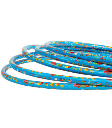 CHILDREN'S SMALL HOOP BLUE PRINT 53 CM - RODS, ROPES AND HOOPS