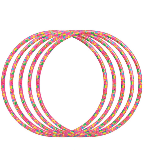 CHILDREN'S SMALL HOOP PINK PRINT 53 CM - RODS, ROPES AND HOOPS