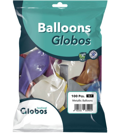 BALLOONS 100 PCS. 10\\" - 25 CM 109 STANDARD FUNCTION - Standard colors