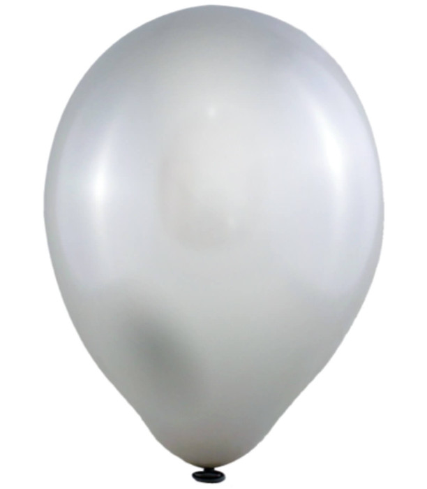 BALLOONS 100 PCS. 12\\" - 30 CM 302 METALLIC SILVER - Metallic
