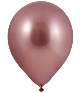 BALLOONS 50 PCS. 12\\" - 30 CM 703 CHROME PINK GOLD - Chromium